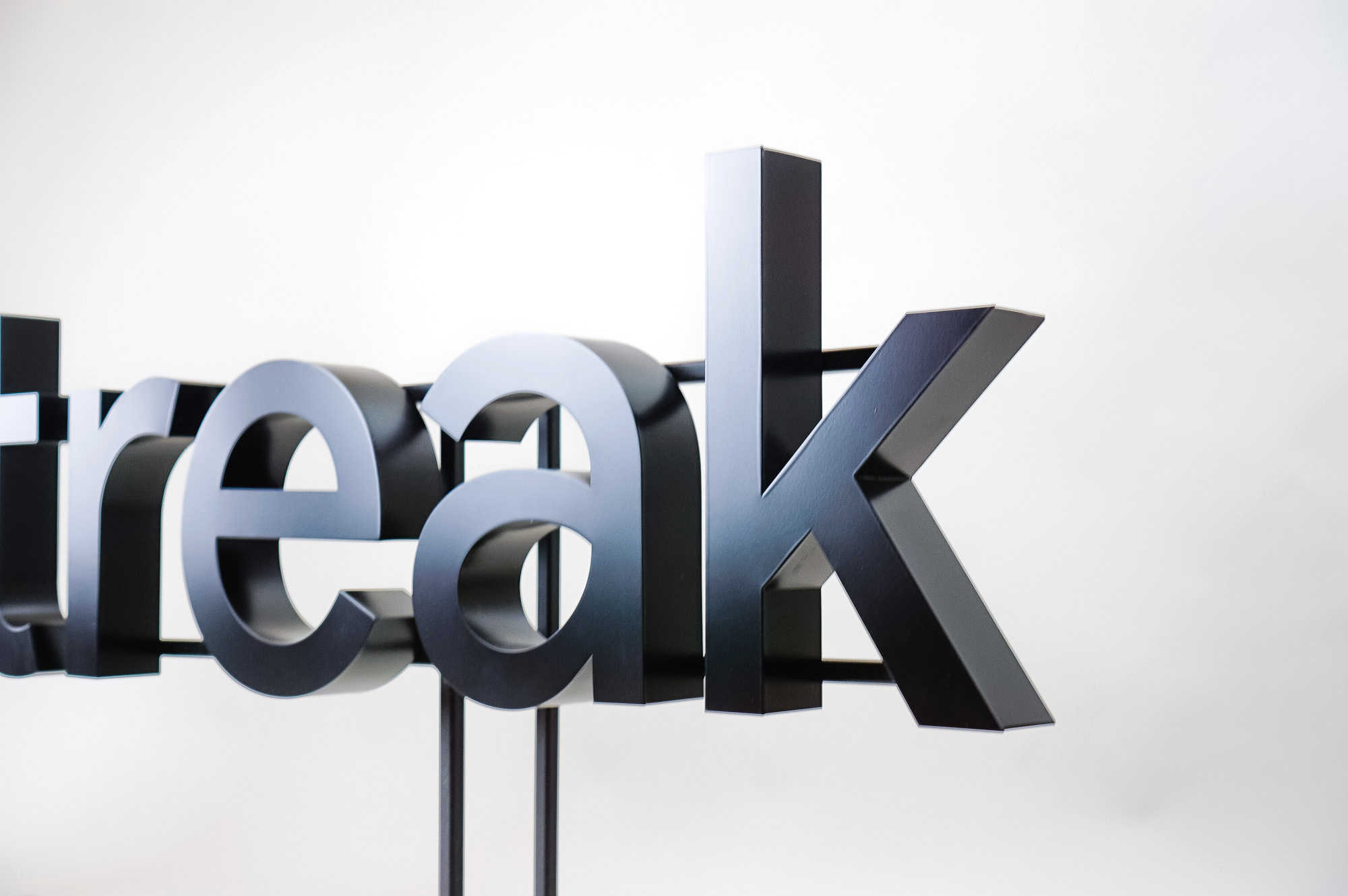 Freestanding cutout logo on a shelf at the entrance of Streak, a San Francisco based relationship management platform for Gmail. Freestanding cutout logo on a shelf at the entrance of Streak, a San Francisco based relationship management platform for Gmail.