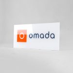 Glass-like, printed panel sign for Omada Health, a San Francisco based company pioneering digital behavioral medicine.