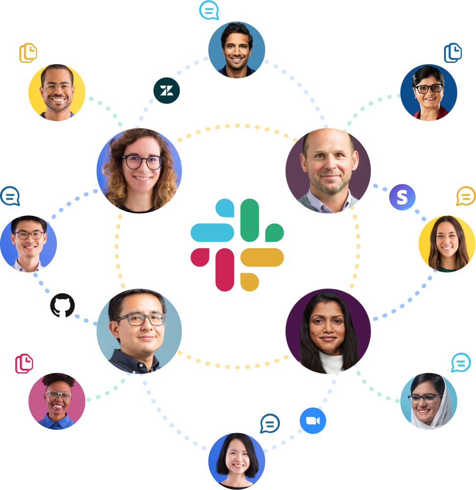 Slack collaboration graphic Slack collaboration graphic