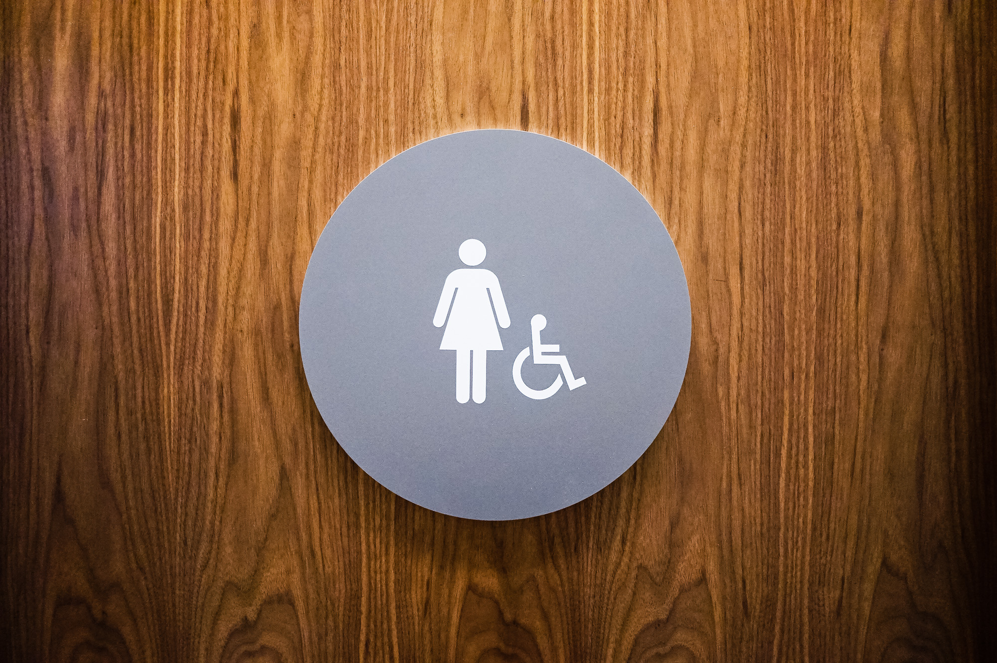Minimal grey and white CA ADA restroom signs for Baker McKenzie, a multinational law firm. Minimal grey and white CA ADA restroom signs for Baker McKenzie, a multinational law firm.