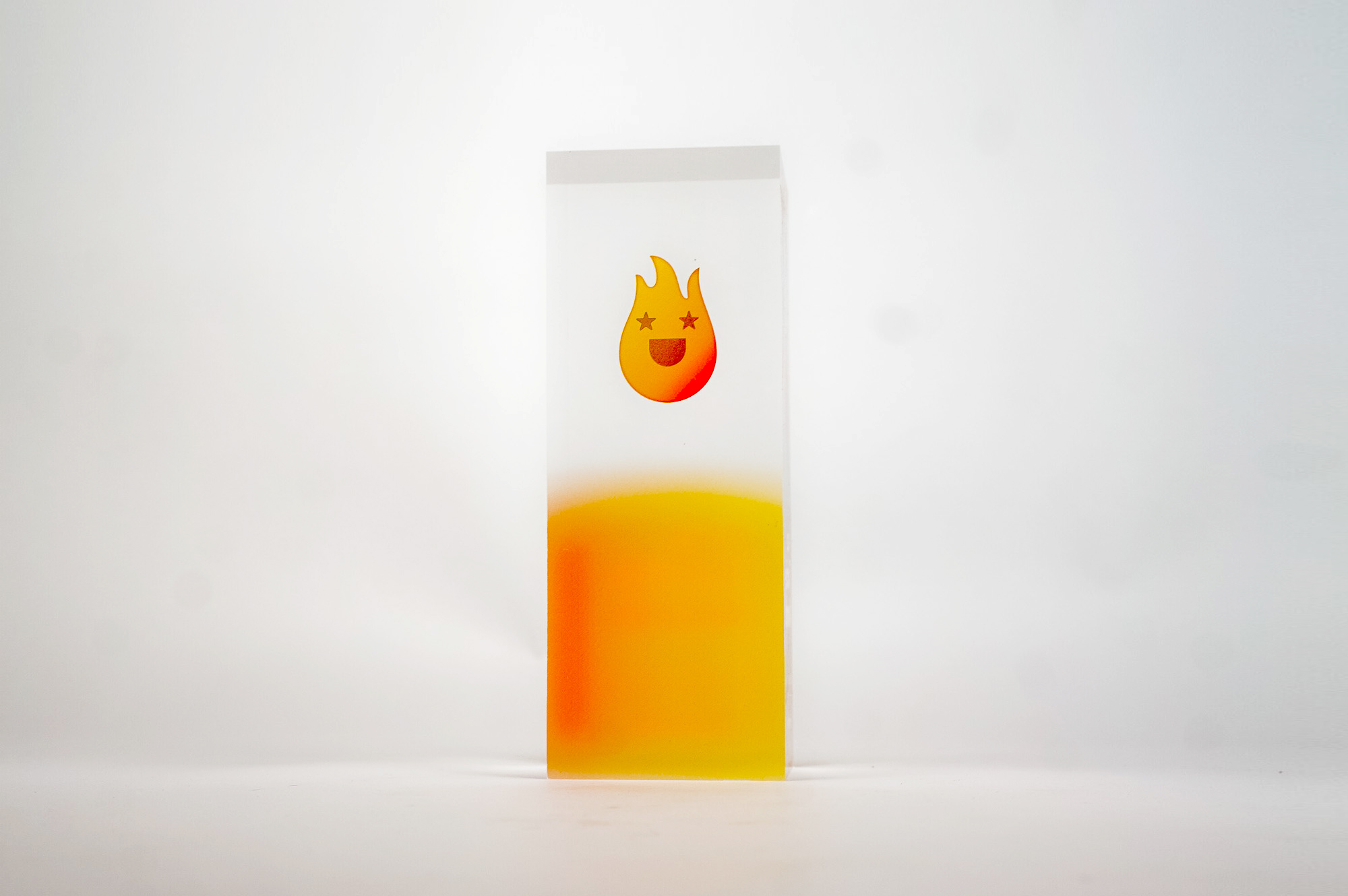 Modern, multi-side printed acrylic award for Braze, an American cloud-based software company based in New York City. Modern, multi-side printed acrylic award for Braze, an American cloud-based software company based in New York City.