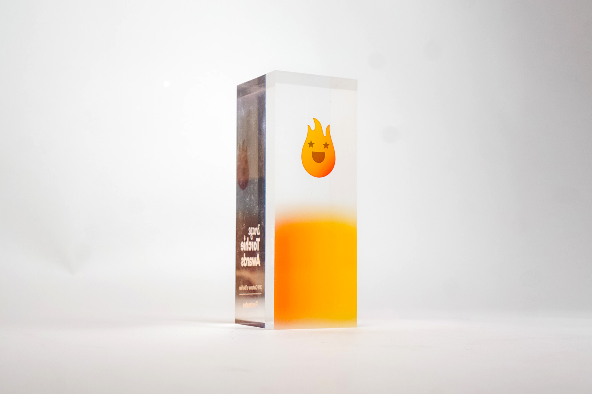 Modern, multi-side printed acrylic award for Braze, an American cloud-based software company based in New York City. Modern, multi-side printed acrylic award for Braze, an American cloud-based software company based in New York City.