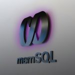 Illuminated black sign with back-lit purple lights for memSQL, a software company in San Francisco, California.