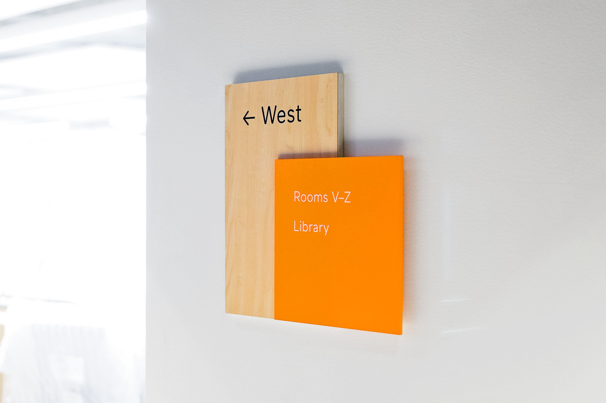 Modern light wood and colored wayfinding wall panels for Scale, a San Francisco based company delivering high quality training data for AI applications such as self-driving cars, mapping, AR/VR, robotics, and more. Modern light wood and colored wayfinding wall panels for Scale, a San Francisco based company delivering high quality training data for AI applications such as self-driving cars, mapping, AR/VR, robotics, and more.