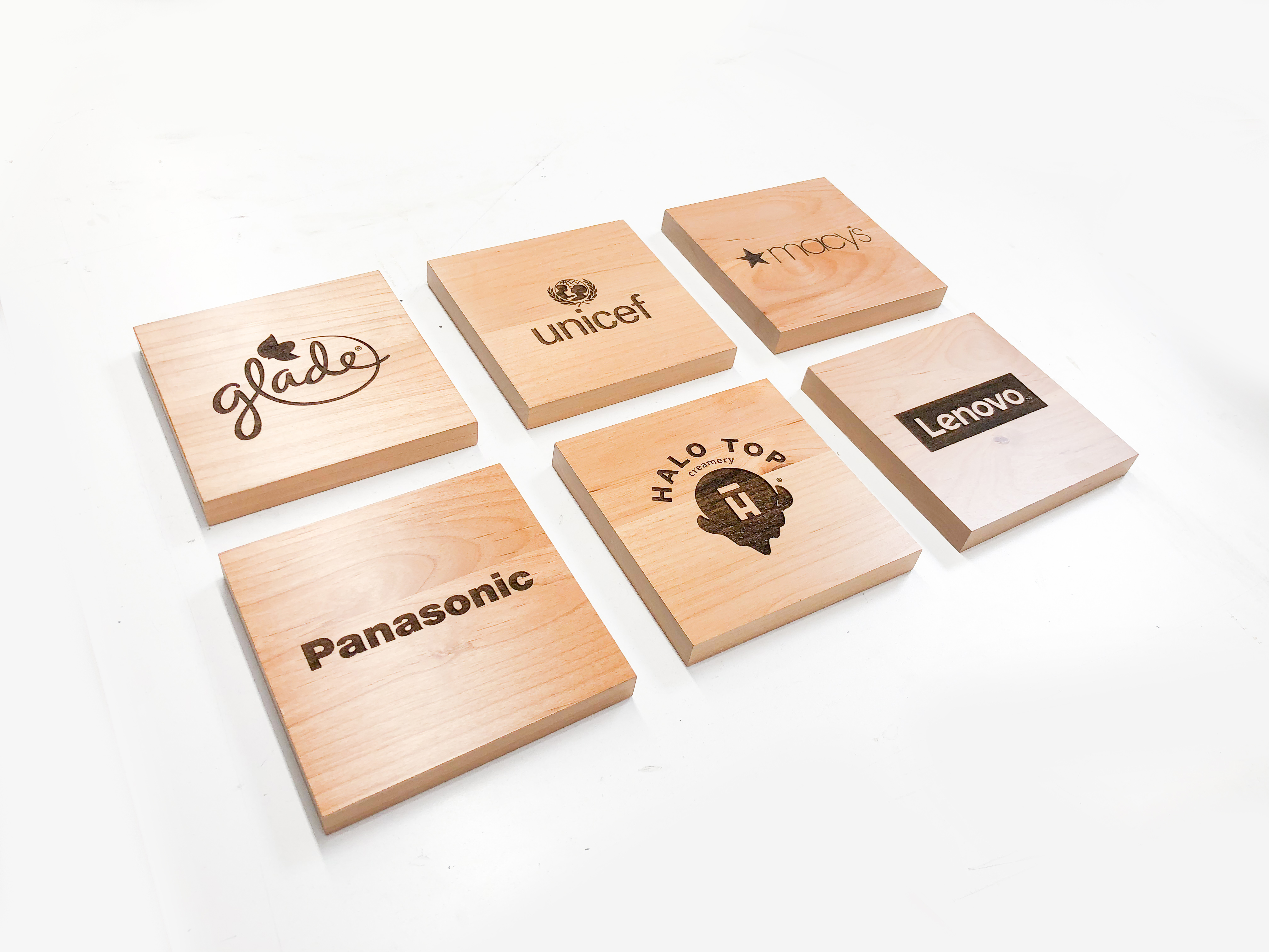 Etched wood logo plaques for the success wall at Suzy, an on-demand consumer research software platform used to deliver insights for concept testing, creative research, package testing, and UX testing. Etched wood logo plaques for the success wall at Suzy, an on-demand consumer research software platform used to deliver insights for concept testing, creative research, package testing, and UX testing.