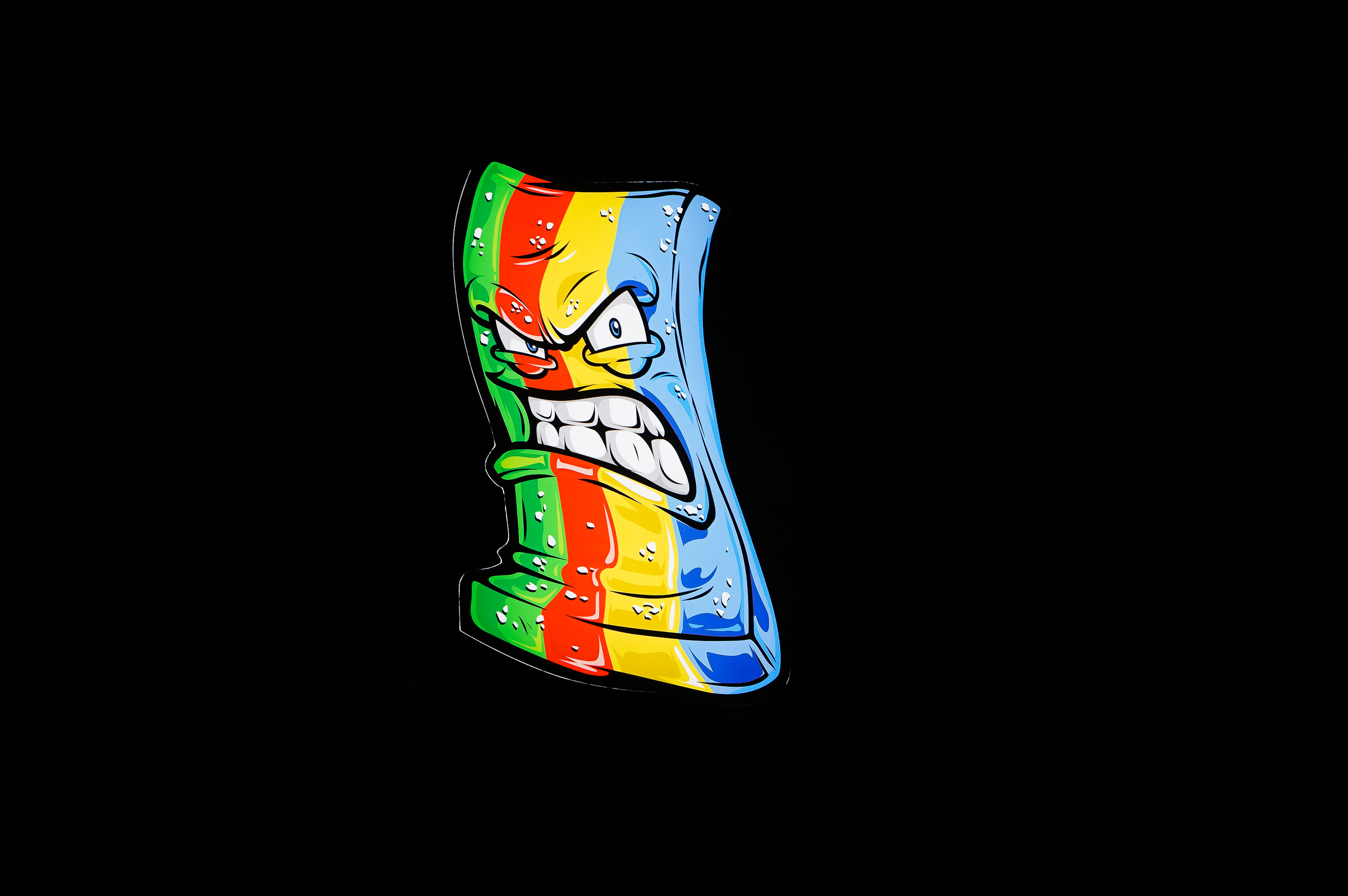 Illuminated, face-lit, full color sign for Sour Strips, a sour candy company founded by YouTube influencer Maxx Chewning. Illuminated, face-lit, full color sign for Sour Strips, a sour candy company founded by YouTube influencer Maxx Chewning.