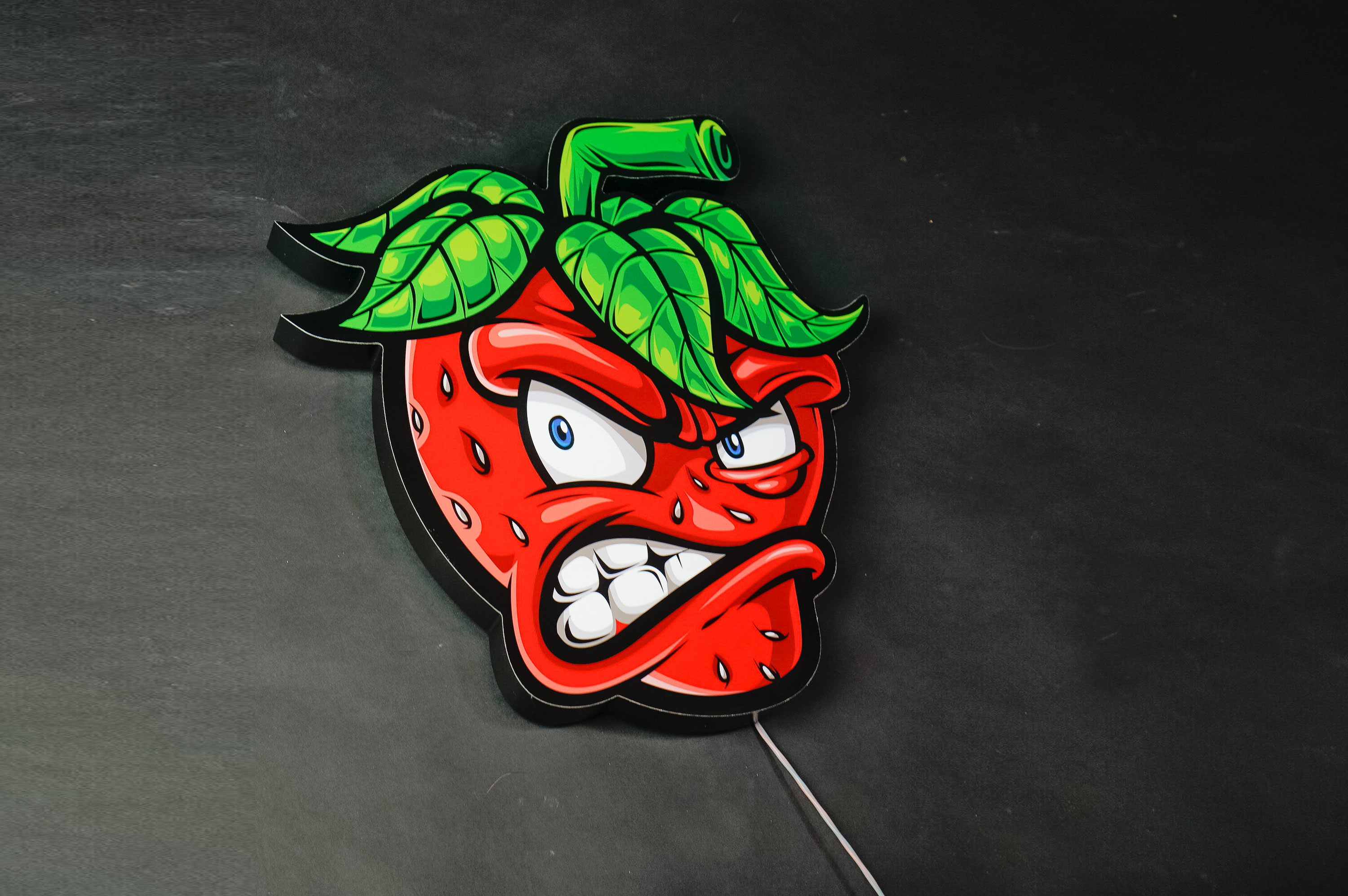 Illuminated, face-lit, full color sign for Sour Strips, a sour candy company founded by YouTube influencer Maxx Chewning. Illuminated, face-lit, full color sign for Sour Strips, a sour candy company founded by YouTube influencer Maxx Chewning.