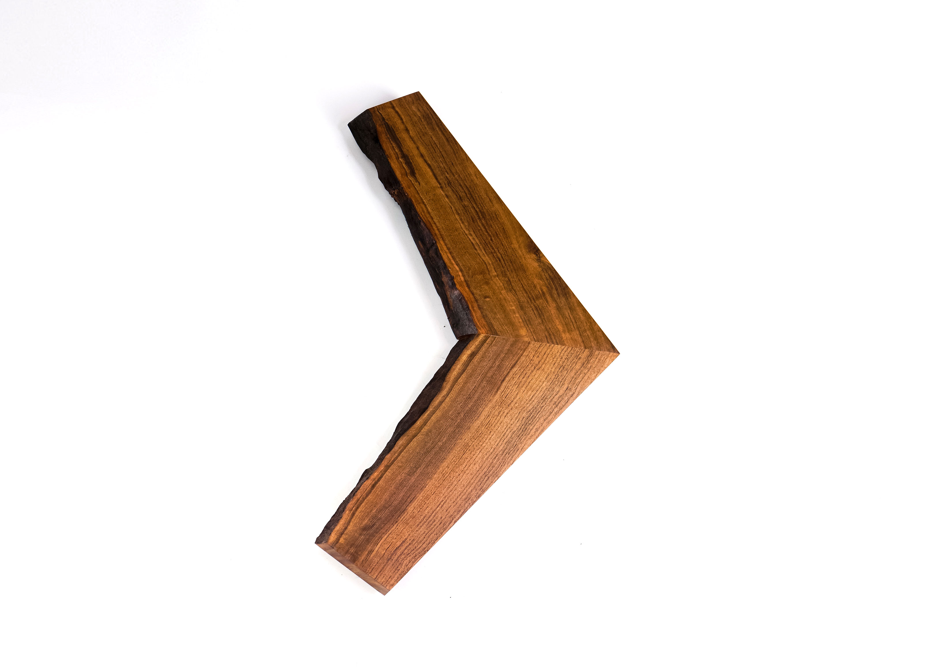 Solid walnut chevron with live edge for Silicon Valley Bank, a U.S.-based high-tech commercial bank that has helped fund more than 30,000 start-ups. Solid walnut chevron with live edge for Silicon Valley Bank, a U.S.-based high-tech commercial bank that has helped fund more than 30,000 start-ups.