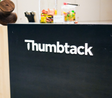 Thumbtack Front Desk Sign