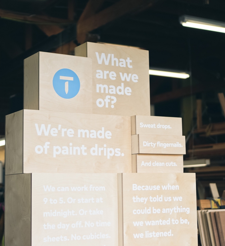 Thumbtack Manifesto Art Installation