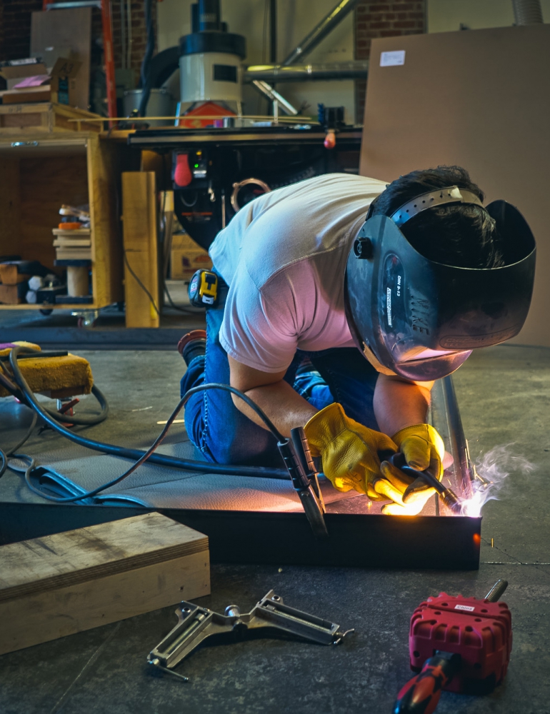 welding sign frame
