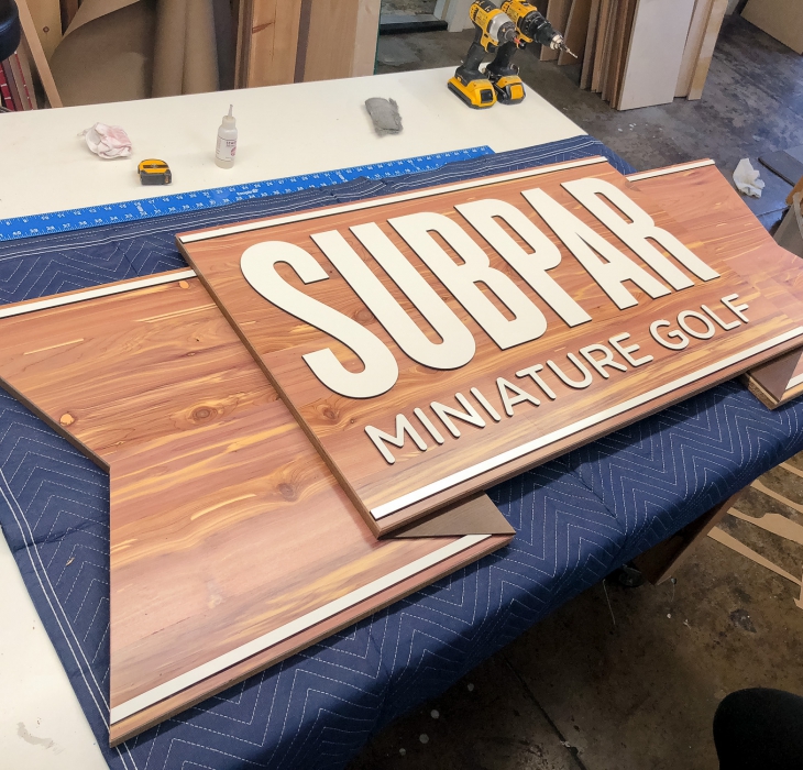 Subpar Mini Golf Ribbon Sign