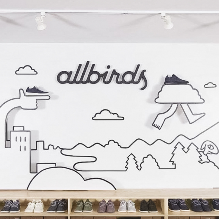 Allbirds interior sign