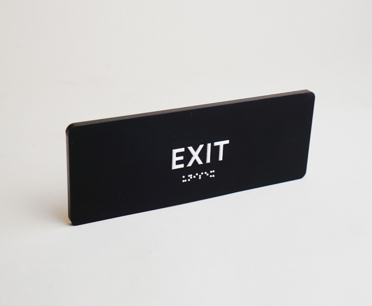 Black and White ADA Sign