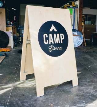 Camp Sierra Event A-Frame Sign