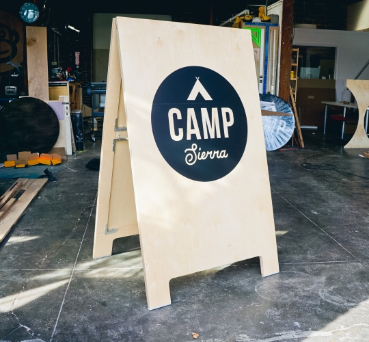 Camp Sierra Event A-Frame Sign