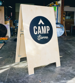 Camp Sierra Event A-Frame Sign Camp Sierra Event A-Frame Sign
