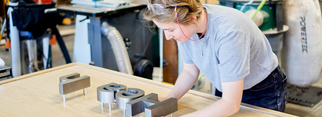 In the works: A sophisticated lobby sign built to impress