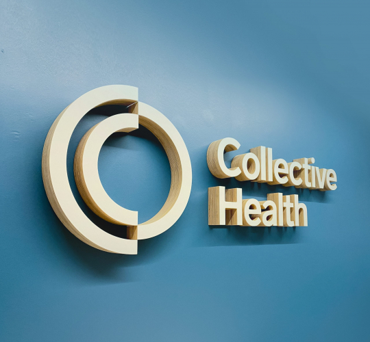 Collective Health Lobby Sign