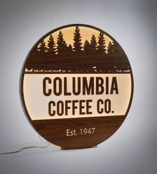 Columbia Church, cafe sign