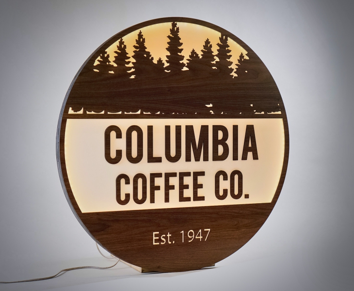 Columbia Church, cafe sign Columbia Church, cafe sign
