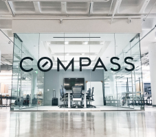 Compass Glass Board Room Sign