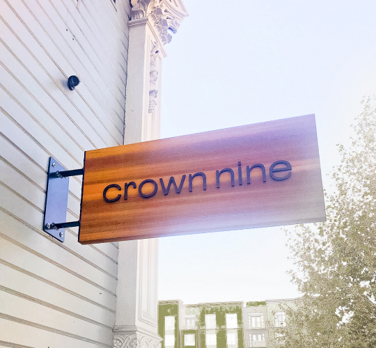 Crown Nine Blade Sign