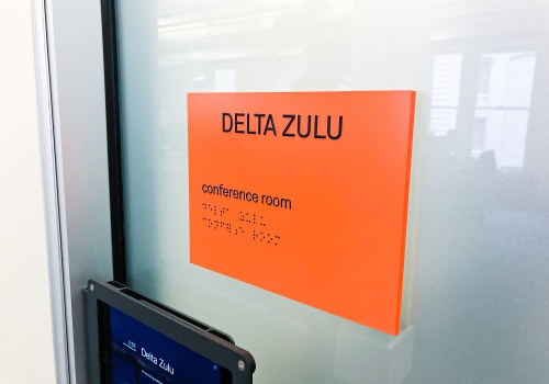 Custom ADA conference room signs for Anchorage, a San Francisco-based company focused on creating custody solutions for the cryptocurrency ecosystem.
