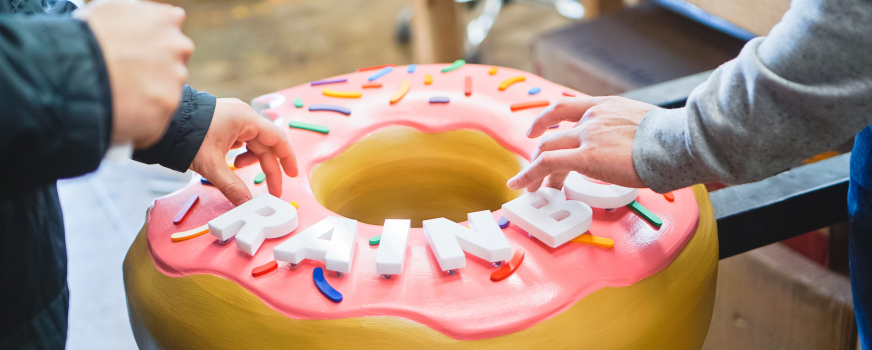 So we made a giant donut. Jelly much?