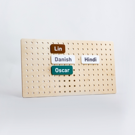 Duolingo Pegboard Signage