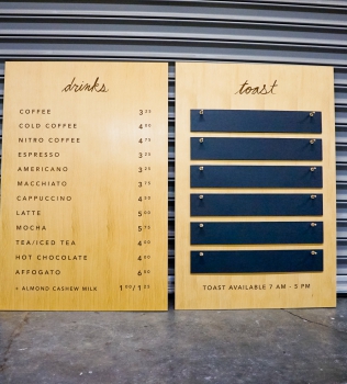 Four Barrel Coffee Changeable Menu