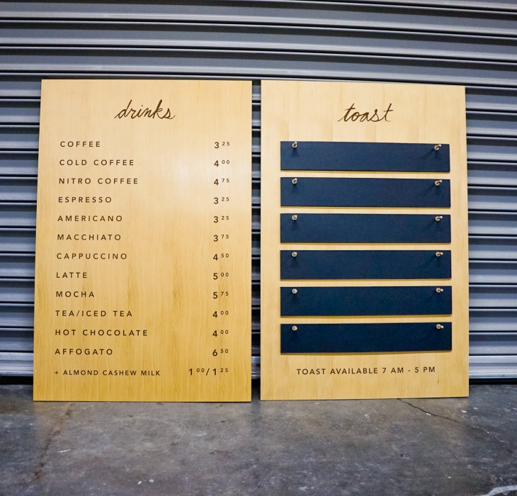 Four Barrel Coffee Changeable Menu