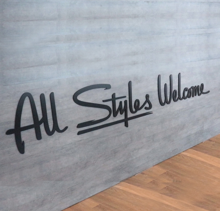 Styles Studios Front Desk Sign