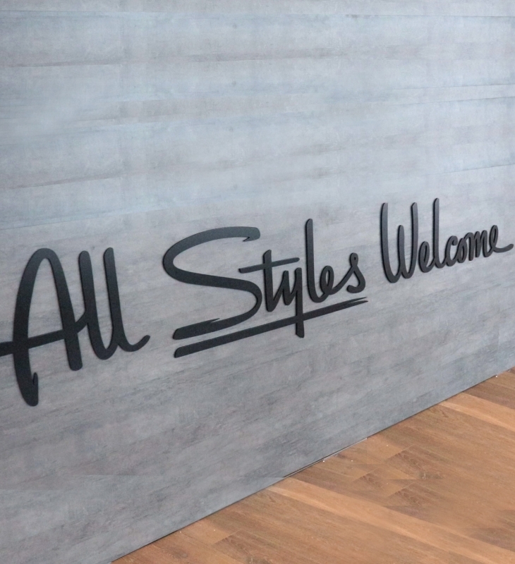 Styles Studios Front Desk Sign Styles Studios Front Desk Sign
