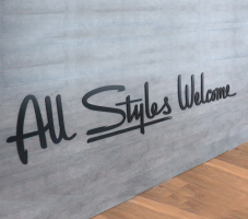 Styles Studios Front Desk Sign