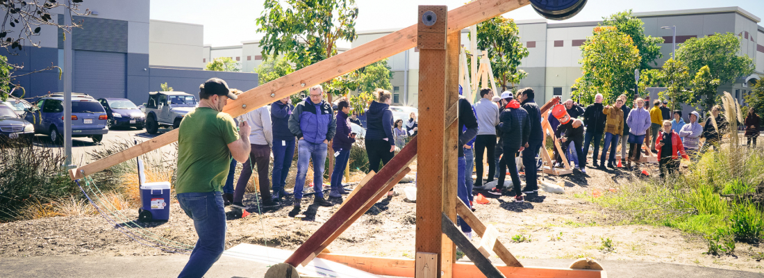 A team finds camaraderie—by building a giant catapult.