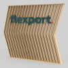 Slat wood divider wall installation for Flexport, a freight forwarding and customs brokerage company based in San Francisco, California.