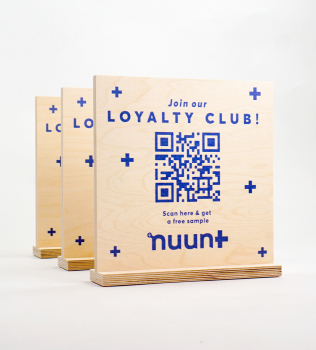 Nuun Tabletop Sign