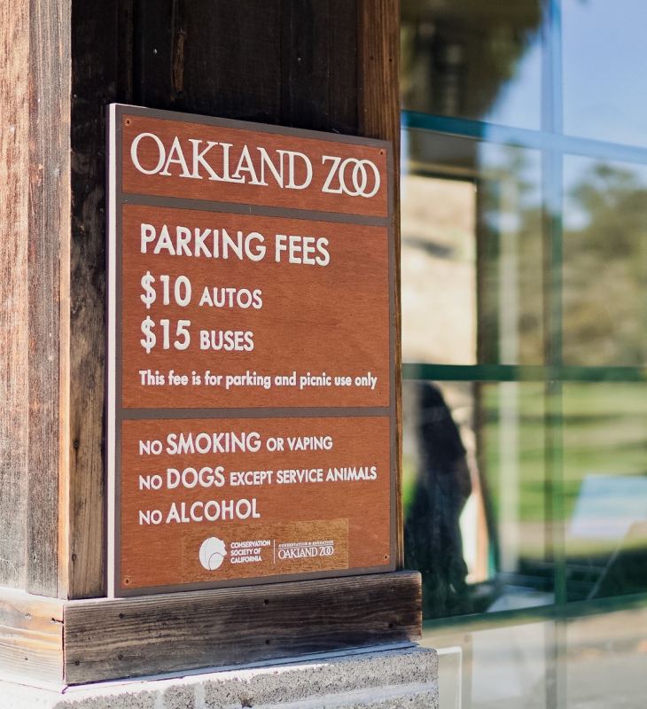 Protected: Oakland Zoo – Parking Sign