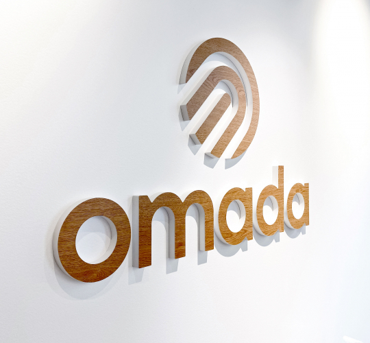 Omada Wood Conference Room Sign