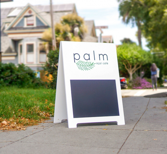 Palm Acai Cafe A-Frame