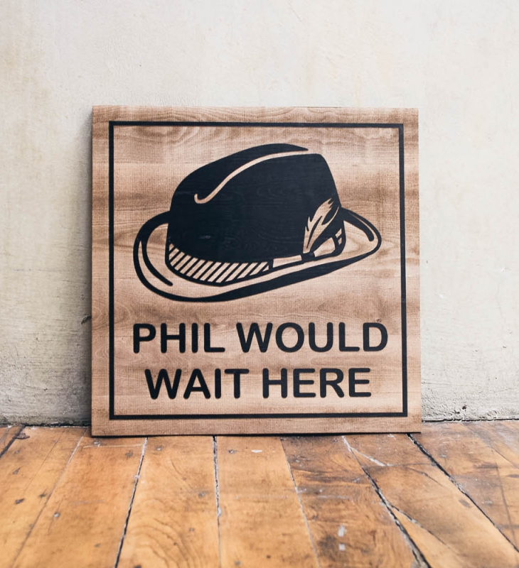 Philz Wait Sign