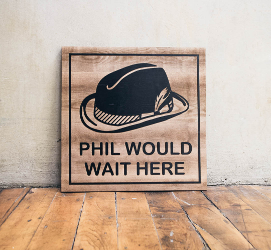 Philz Wait Sign