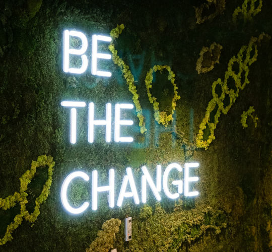 Scale – Be The Change Neon Style Sign