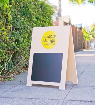 Simple Things Restaurant A-frame