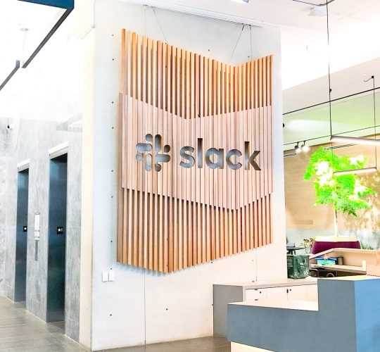 Slack Lobby Sign