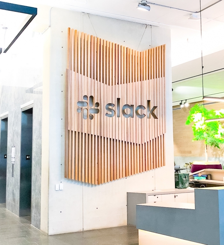 Slack Lobby Sign