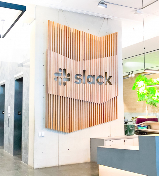 Slack Lobby Sign