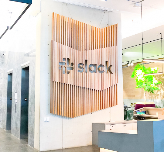 Slack Lobby Sign