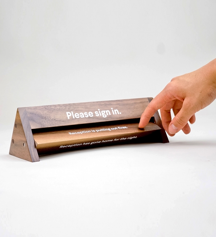 Slack Receptionist Sign